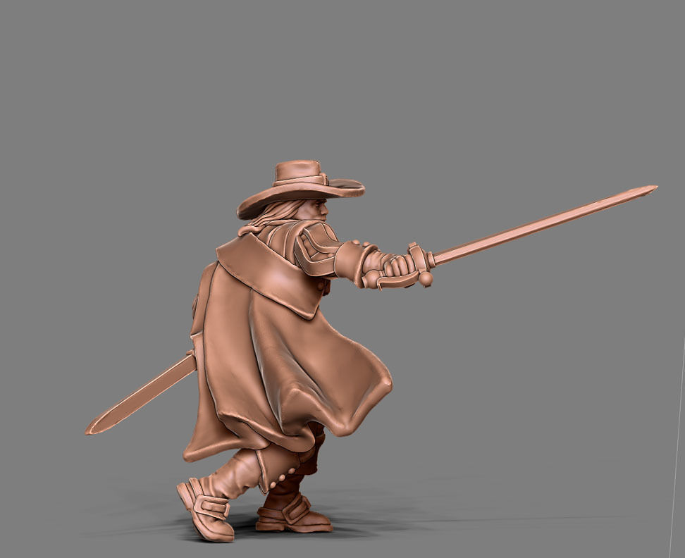 Musketeer - d artagnan- 35mm scale 3D print model_8