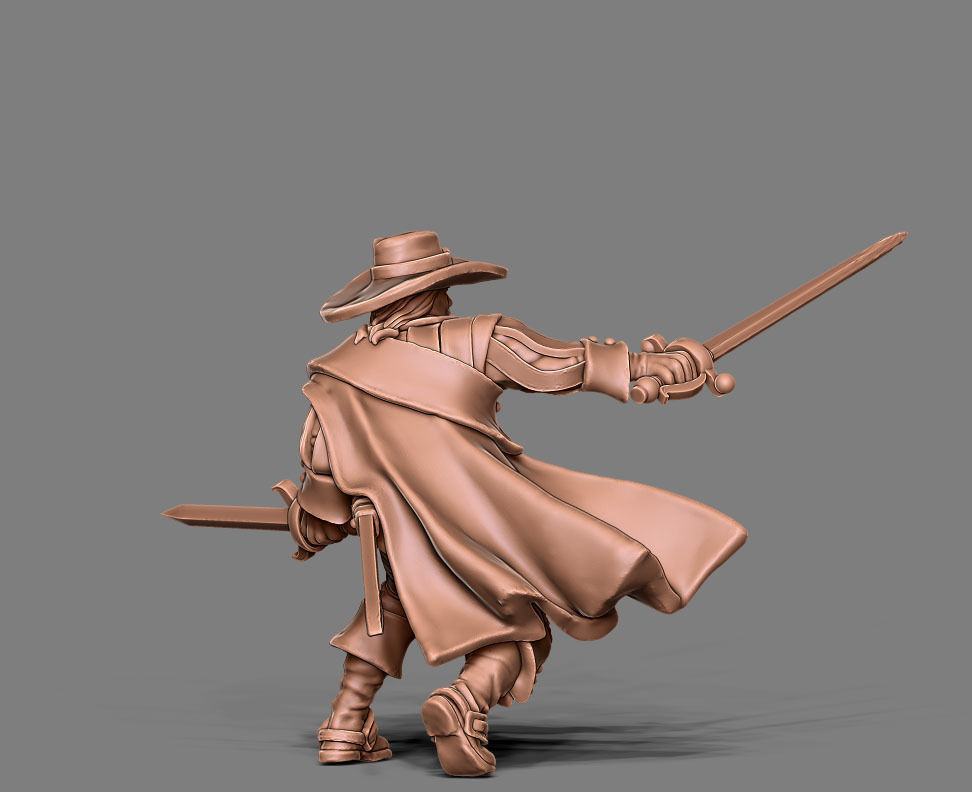 Musketeer - d artagnan- 35mm scale 3D print model_7