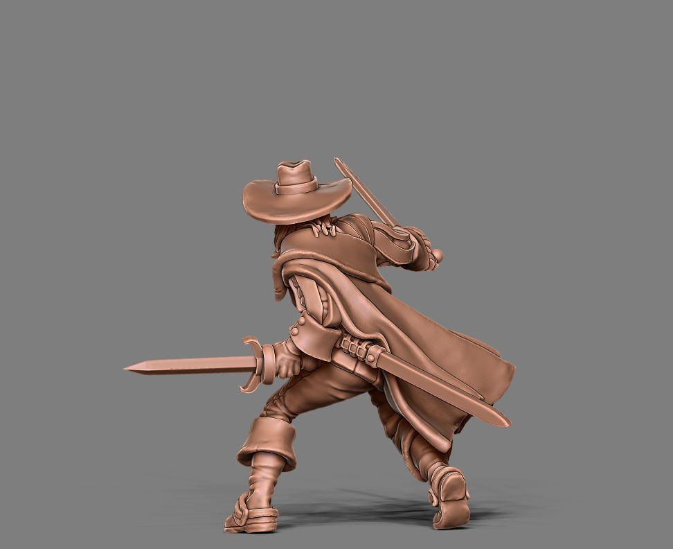Musketeer - d artagnan- 35mm scale 3D print model_6