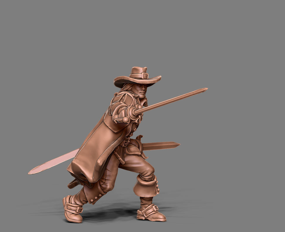 Musketeer - d artagnan- 35mm scale 3D print model_9