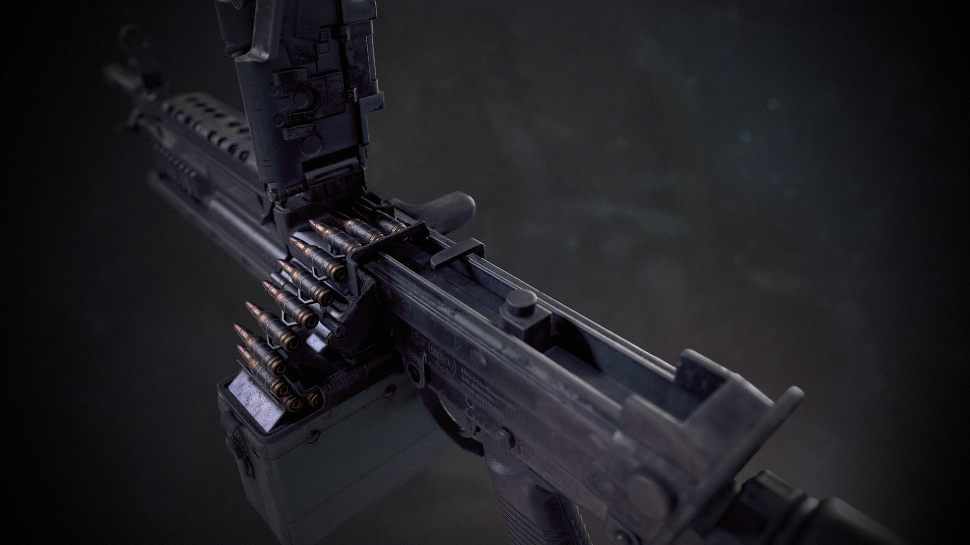 SBG Light Machine Gun Low-poly 3D model_10