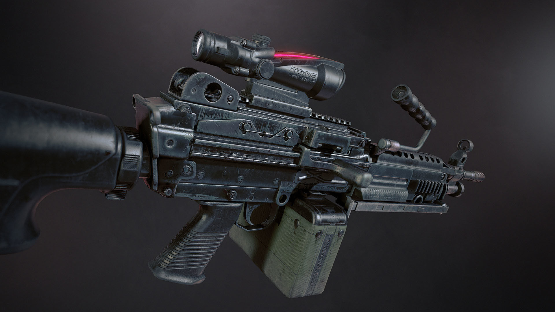 SBG Light Machine Gun Low-poly 3D model_5