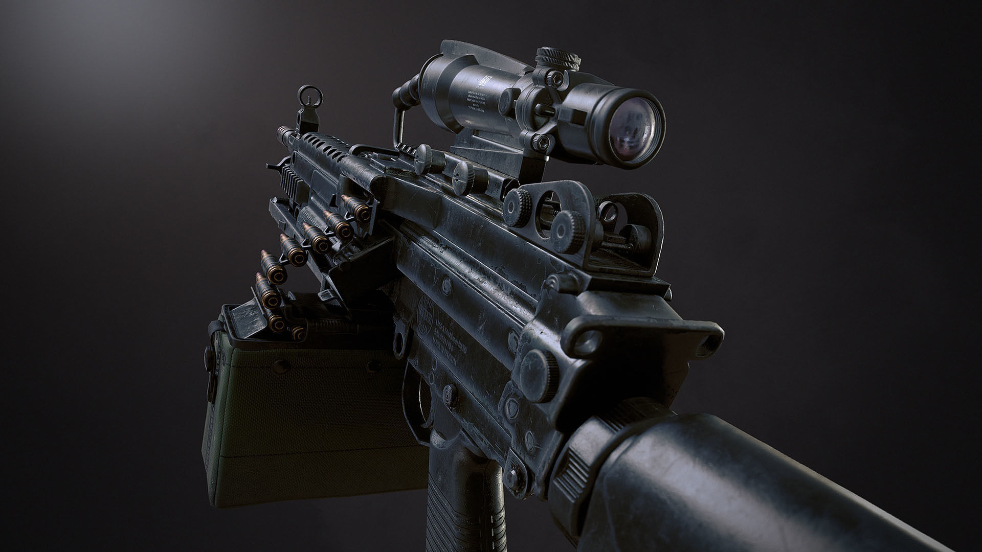 SBG Light Machine Gun Low-poly 3D model_3