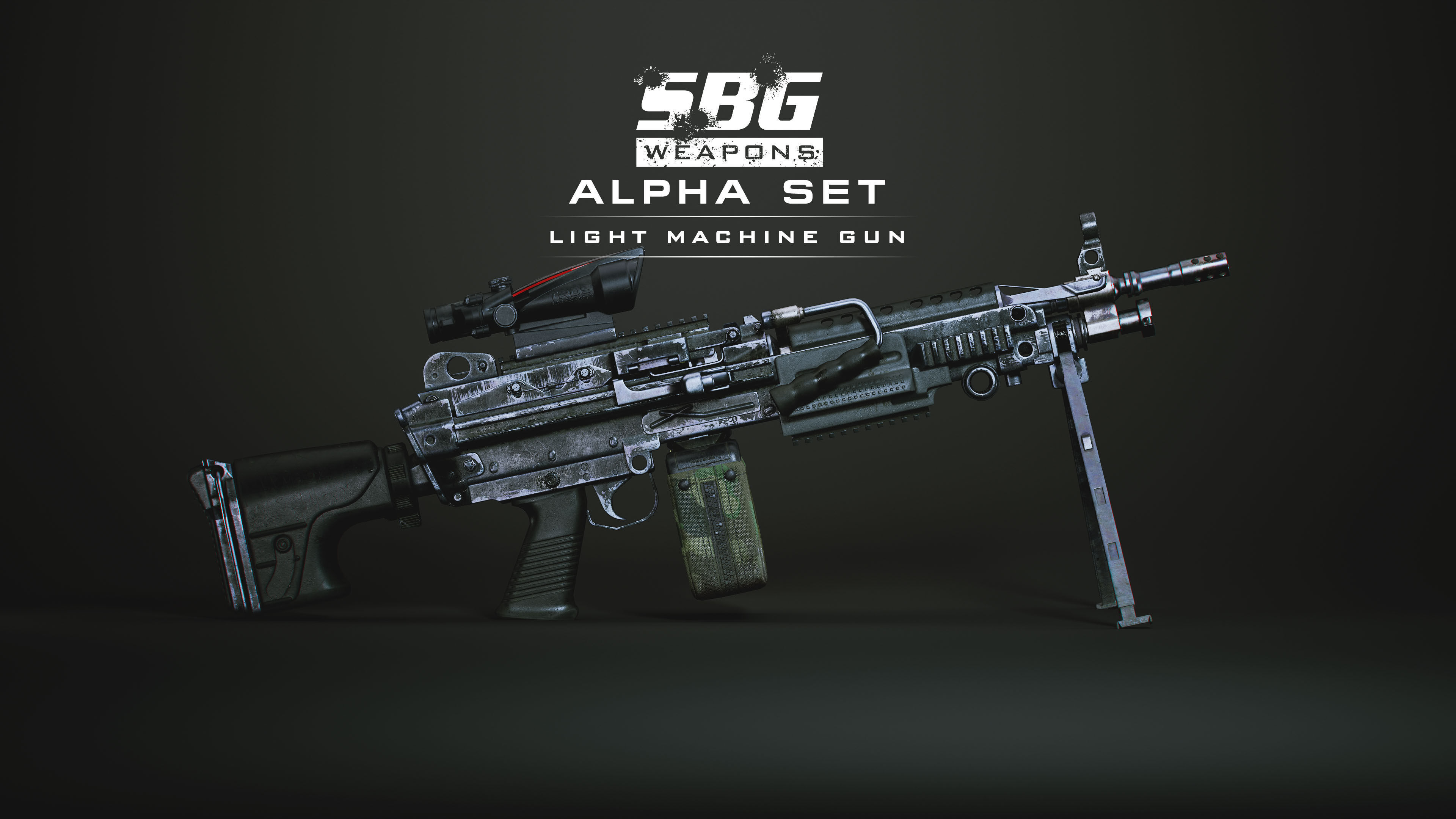 SBG Light Machine Gun Low-poly 3D model_2