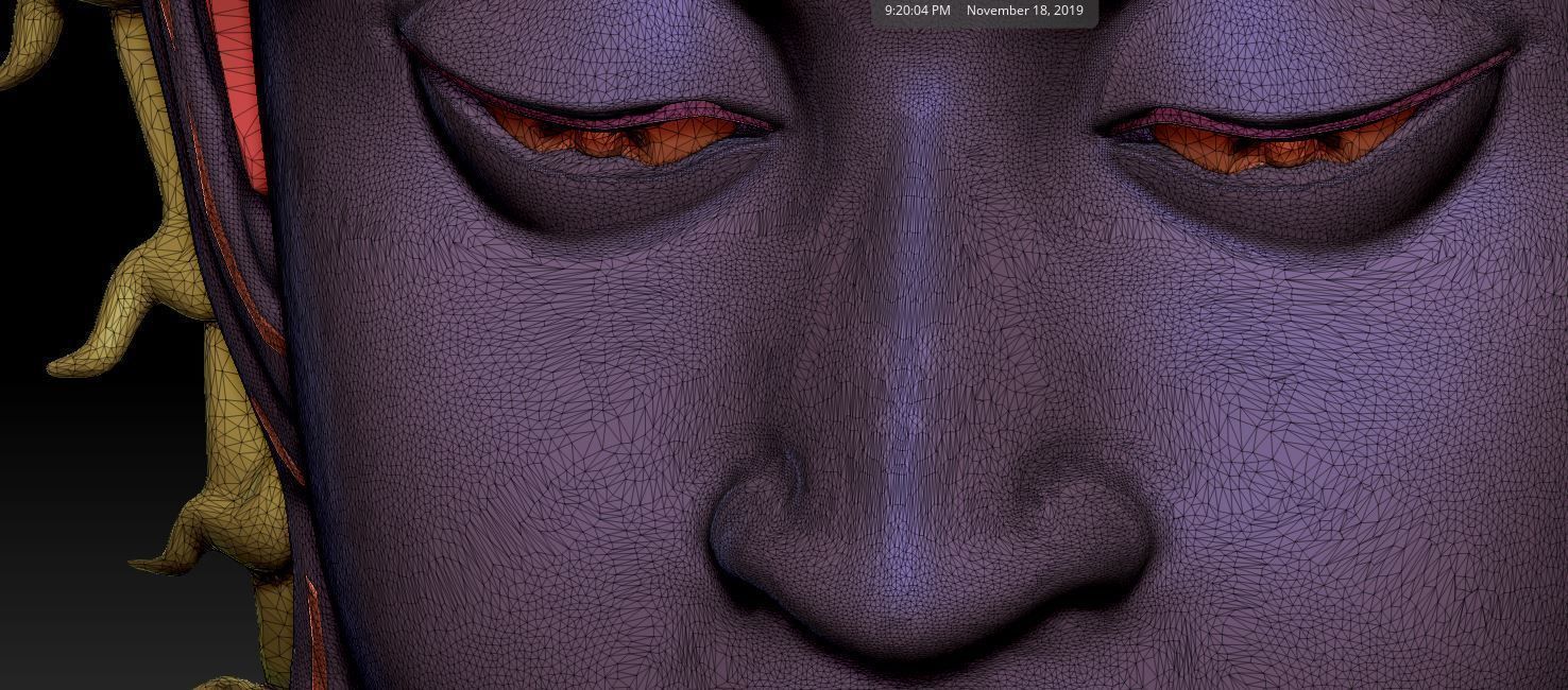 The Angle Thai Siting Hand - Thai Pattern 3D print model_7