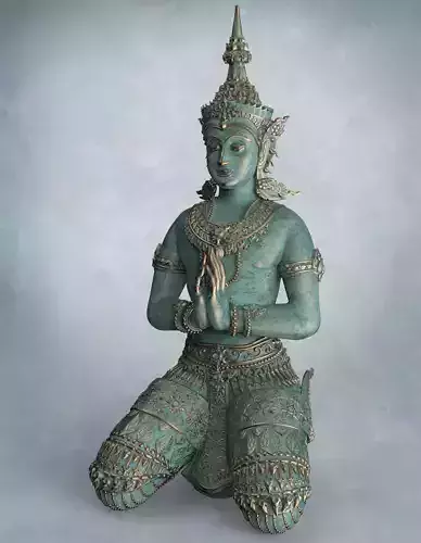 The Angle Thai Siting Hand - Thai Pattern 3D print model