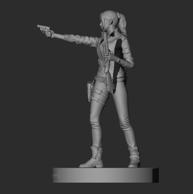 Claire Redfield Resident Evil 2 Remake Statue 3D print model_7