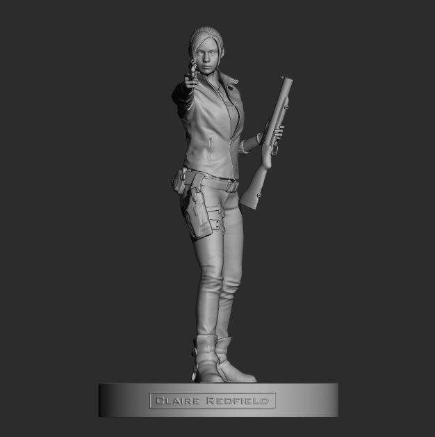 Claire Redfield Resident Evil 2 Remake Statue 3D print model_6
