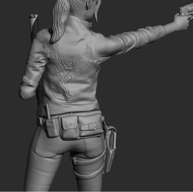 Claire Redfield Resident Evil 2 Remake Statue 3D print model_10
