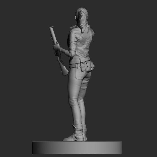 Claire Redfield Resident Evil 2 Remake Statue 3D print model_8