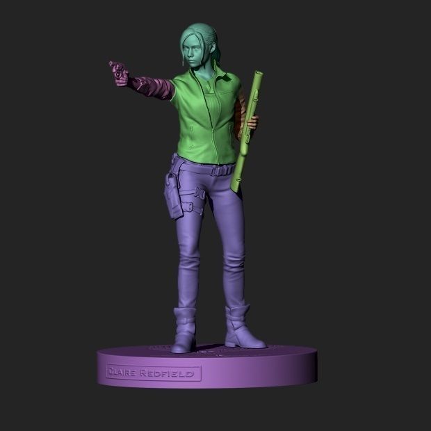 Claire Redfield Resident Evil 2 Remake Statue 3D print model_12