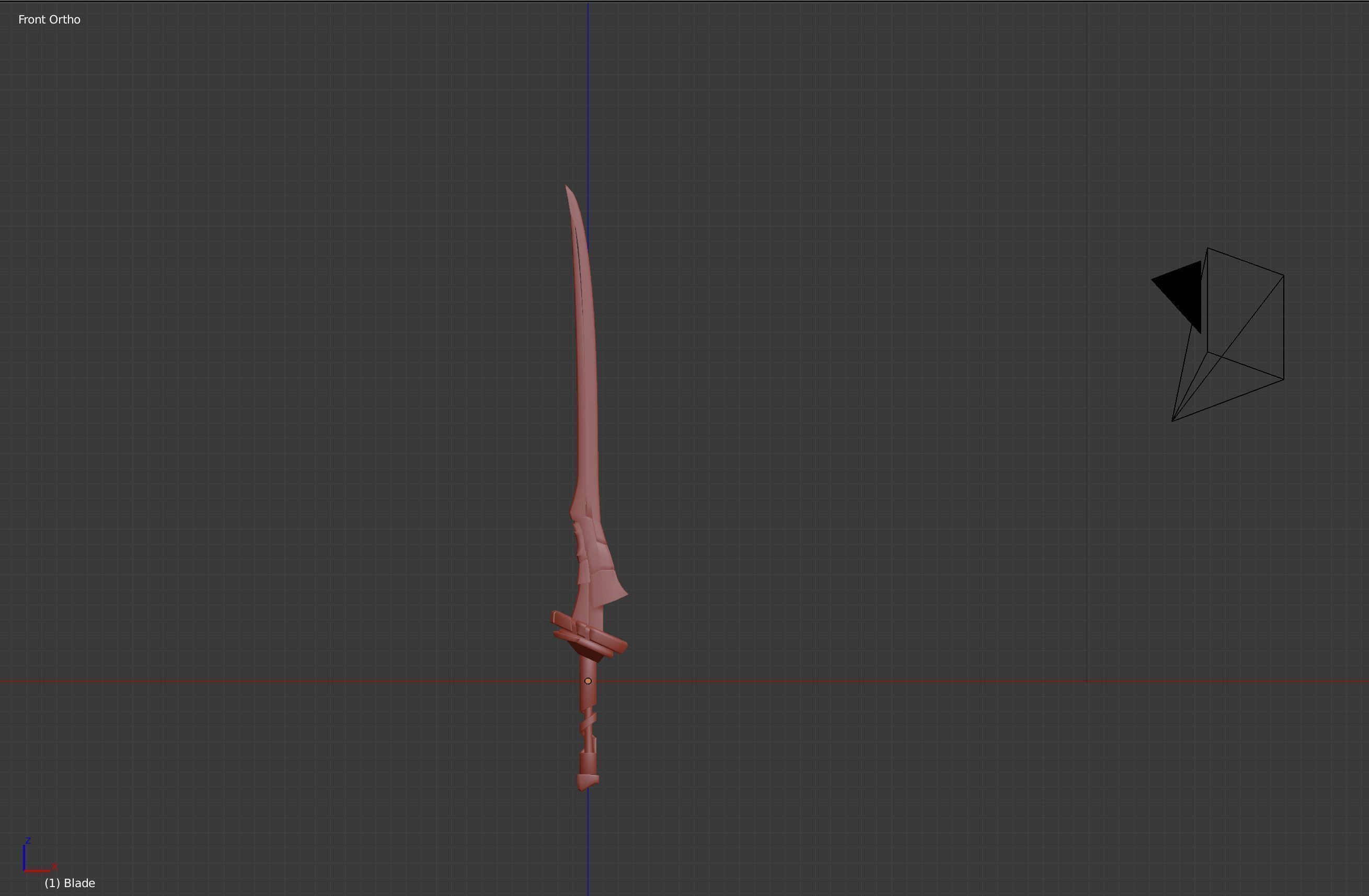 Cyberpunk katana - Peacemaker Low-poly 3D model_4