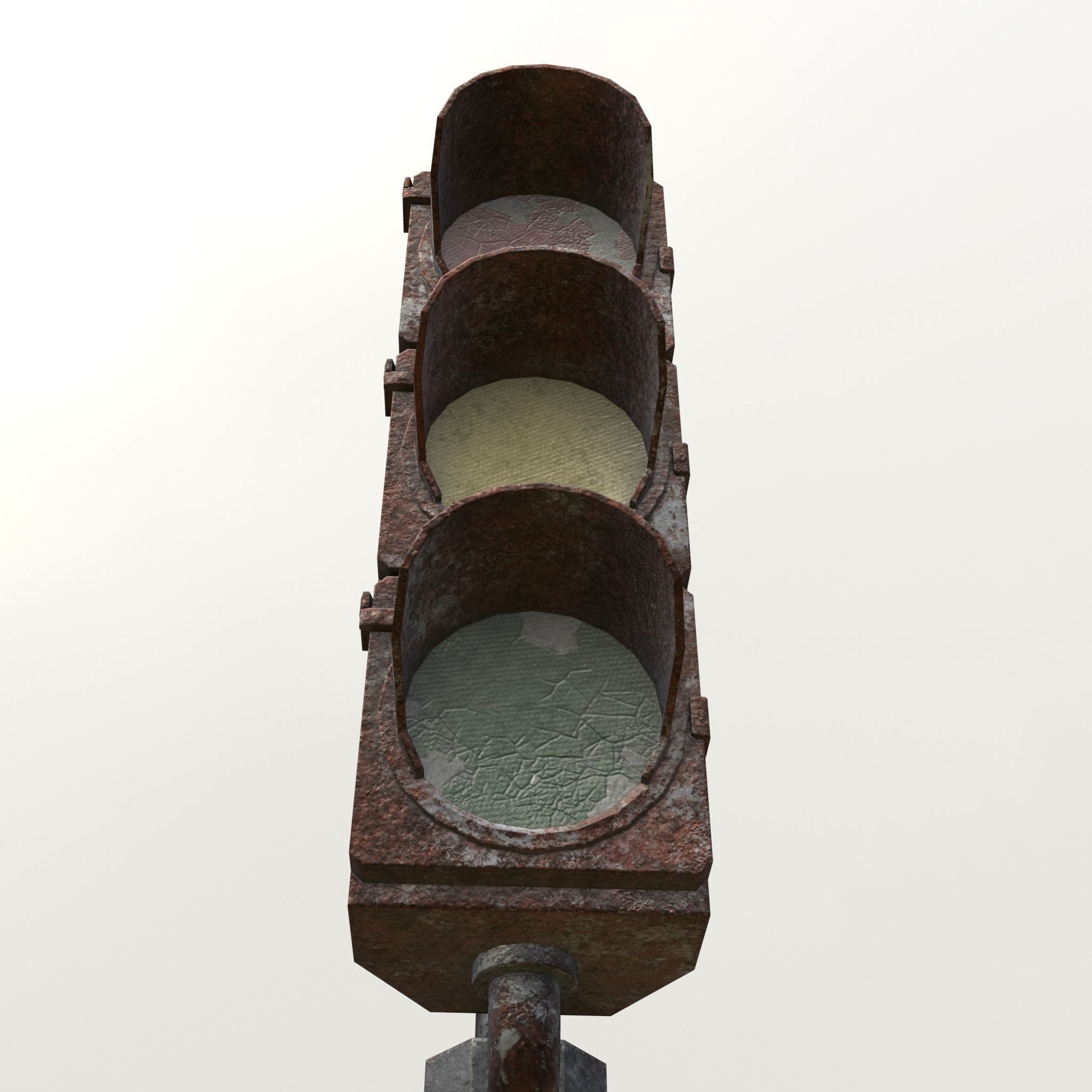 Game-ready rusty postapo retro traffic lights - Unity - UE4 Low-poly 3D model_5