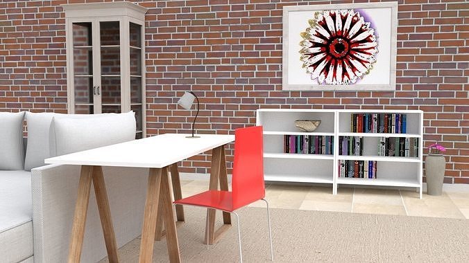 Contemporary Furniture Collection Low-poly 3D model 6