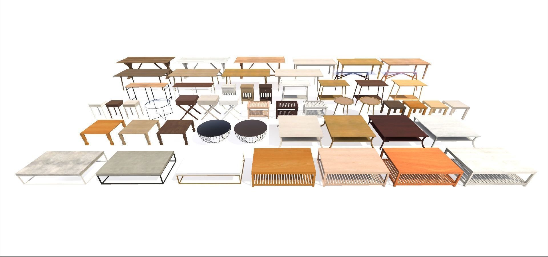 Contemporary Furniture Collection Low-poly 3D model_14
