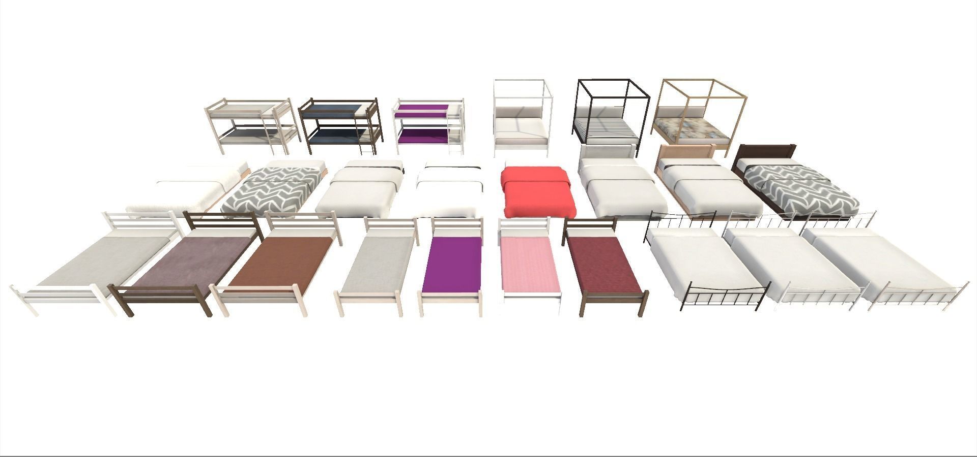 Contemporary Furniture Collection Low-poly 3D model_18