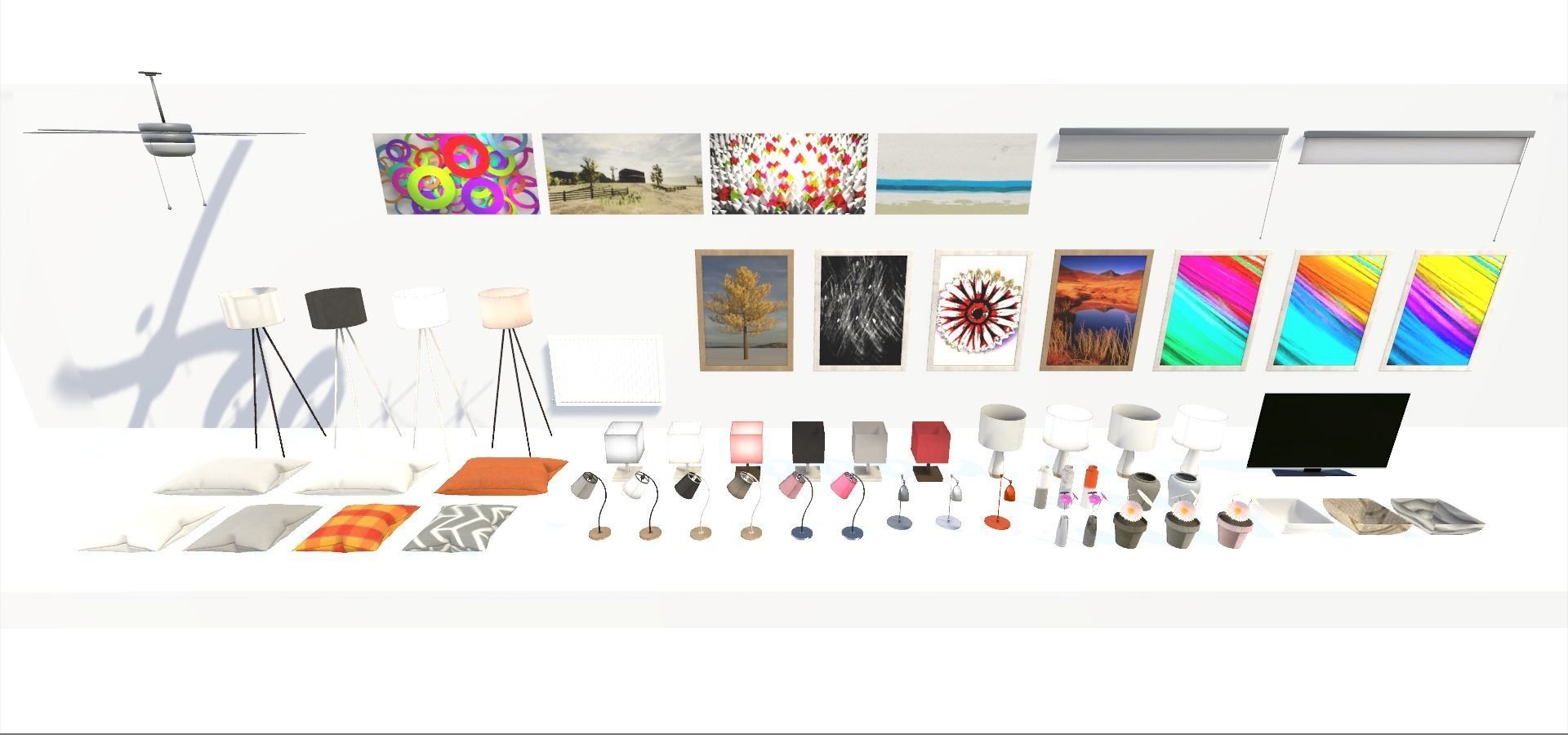 Contemporary Furniture Collection Low-poly 3D model_21