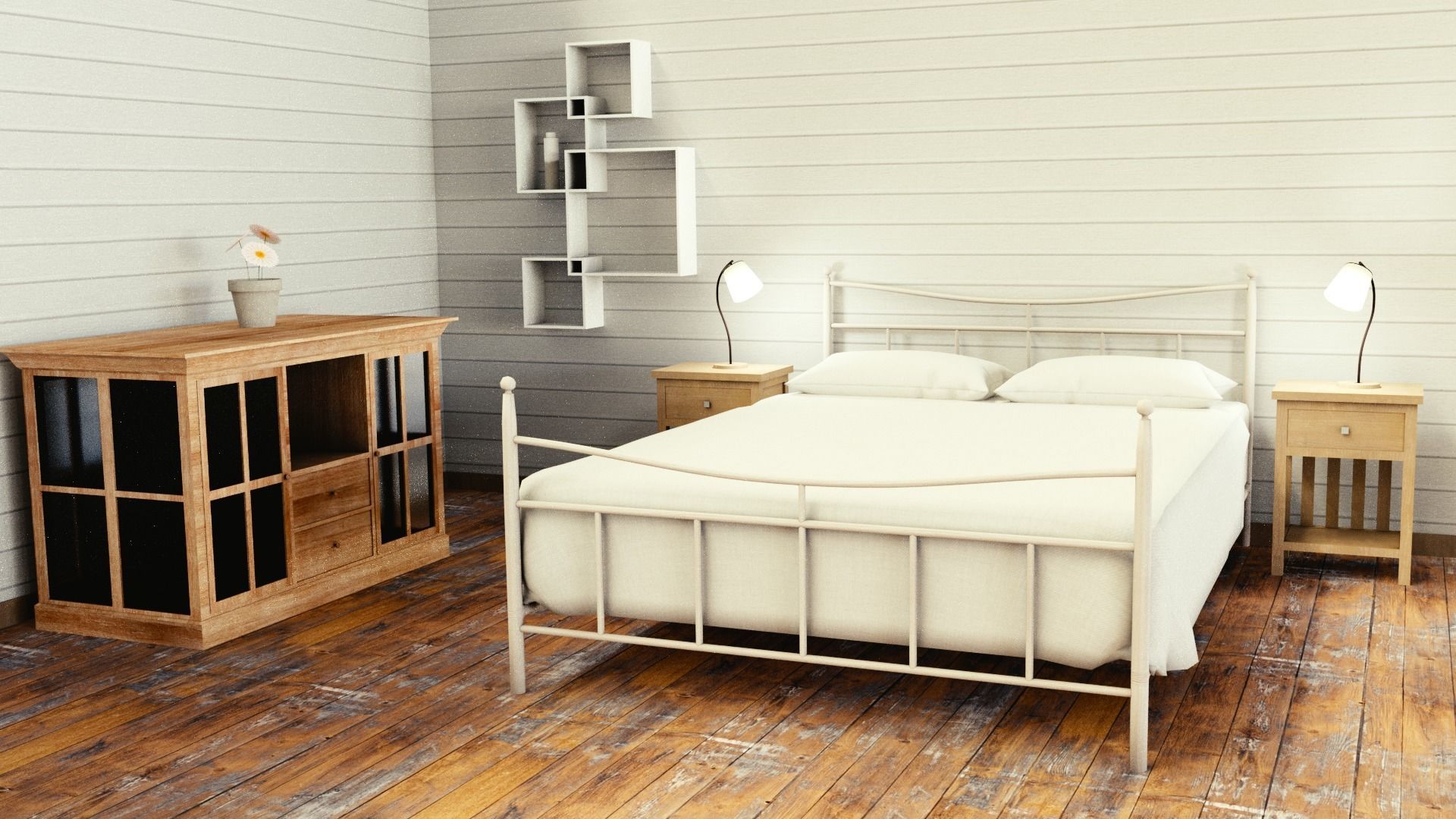 Contemporary Furniture Collection Low-poly 3D model_3