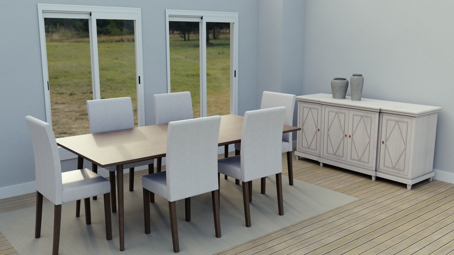 Contemporary Furniture Collection Low-poly 3D model_8