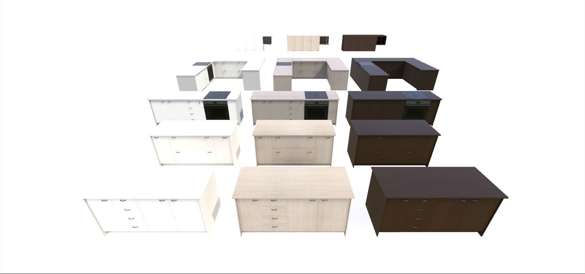 Contemporary Furniture Collection Low-poly 3D model_16