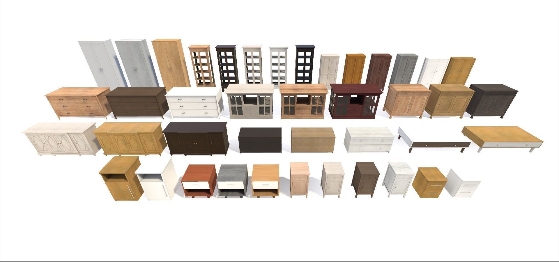 Contemporary Furniture Collection Low-poly 3D model_15