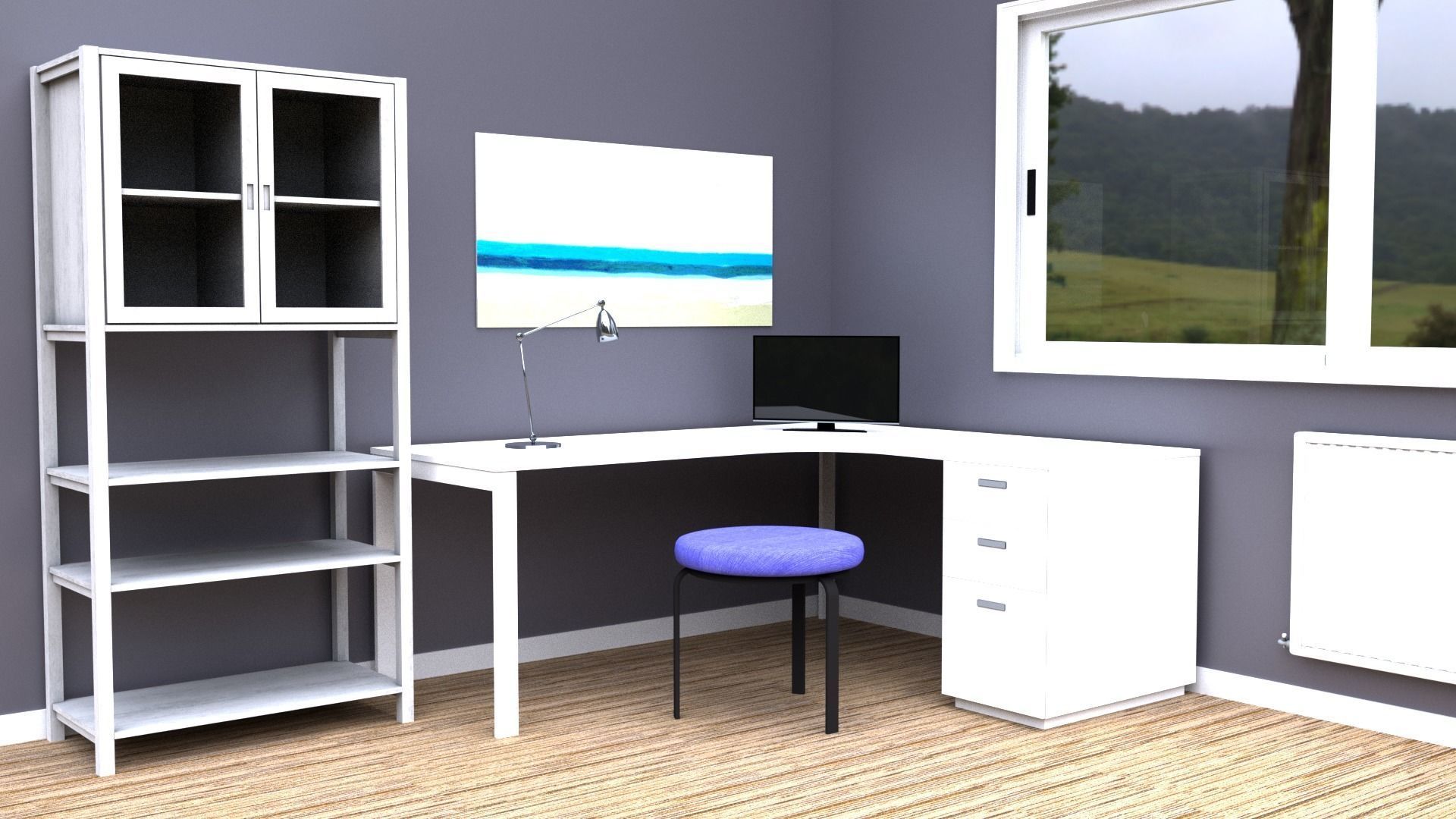 Contemporary Furniture Collection Low-poly 3D model_12