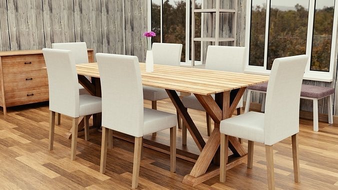 Contemporary Furniture Collection Low-poly 3D model 7