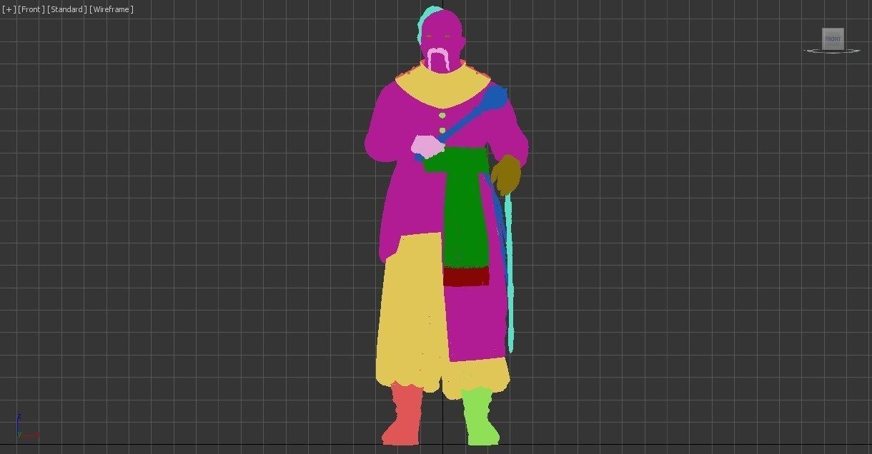 Ataman statue of man holding sword 3D print model_14