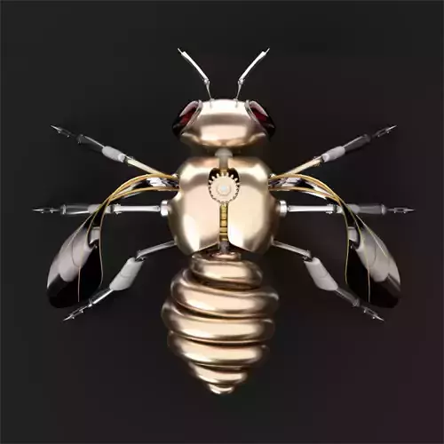 Machine Bee Low-poly 3D model