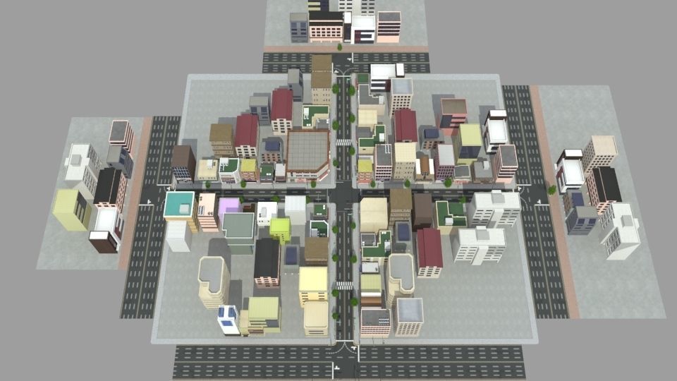 City Town 3D model_1