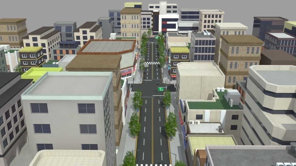 City Town 3D model_3