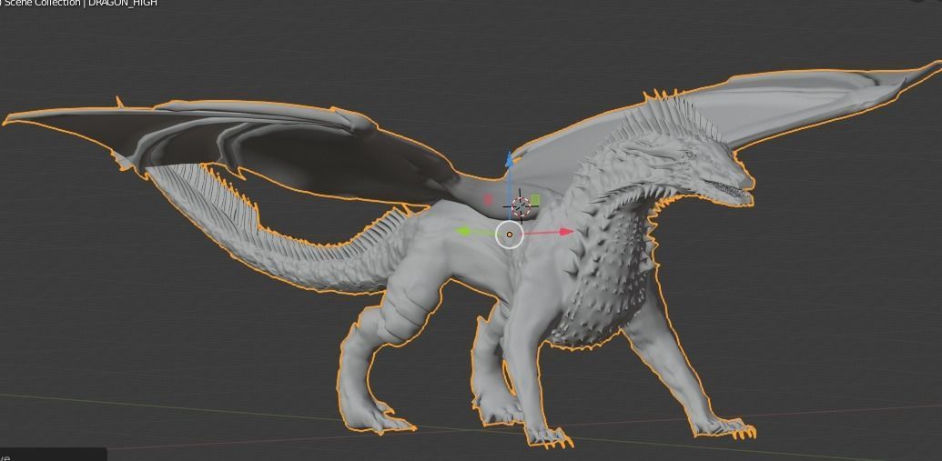 The Crimson Dragon 3D model_3