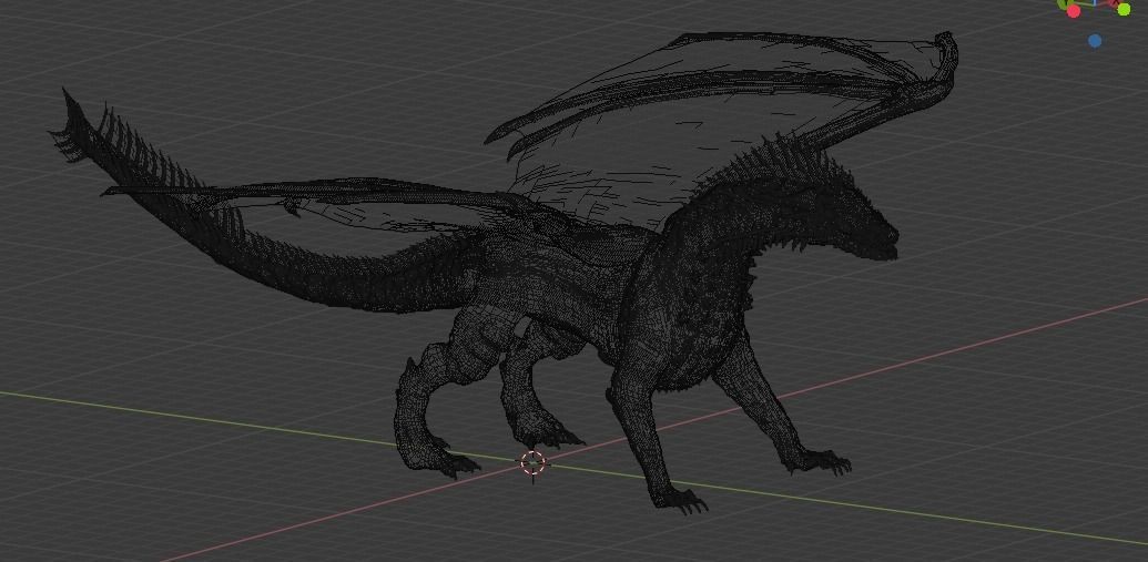 The Crimson Dragon 3D model_7