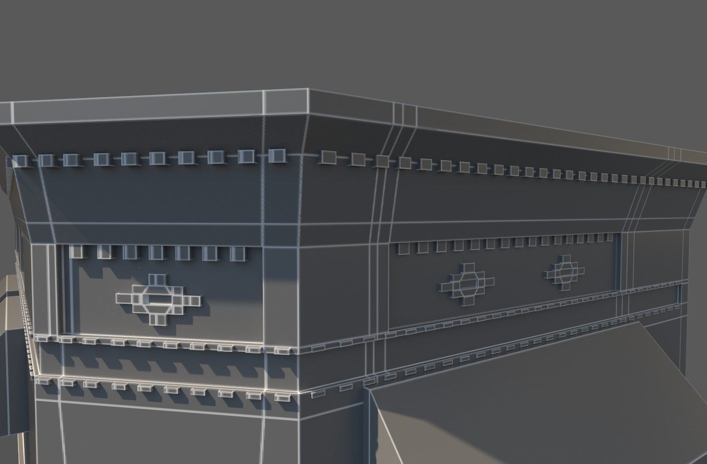building 8 with awning 3D model_4