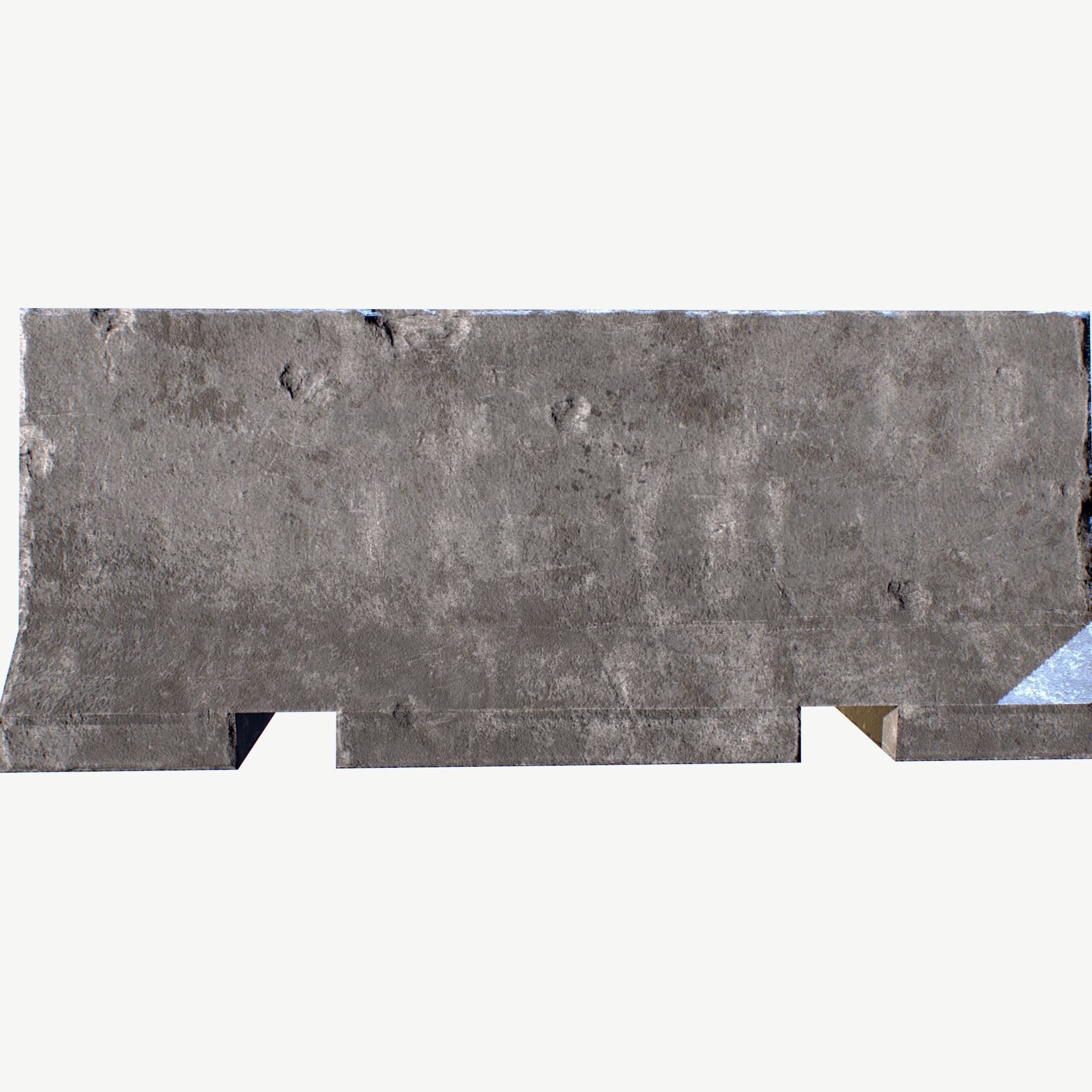 Concrete Barrier Low-poly 3D model_3
