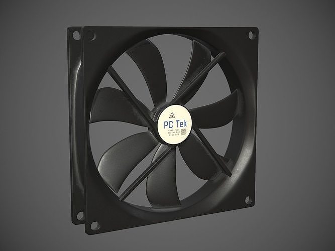 PC system fan PBR 3D model