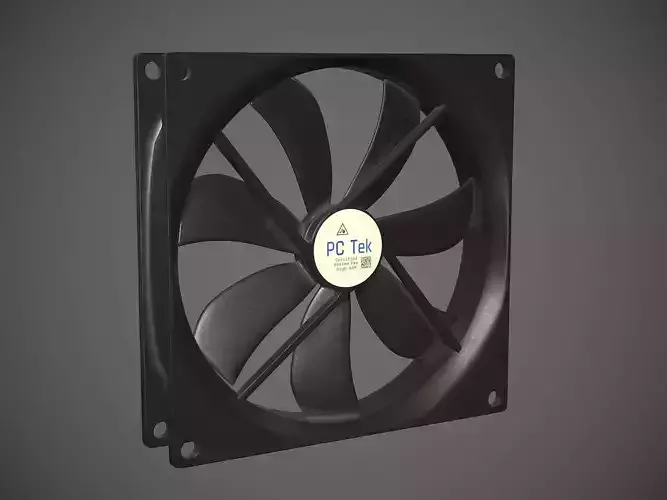 PC system fan PBR 3D model
