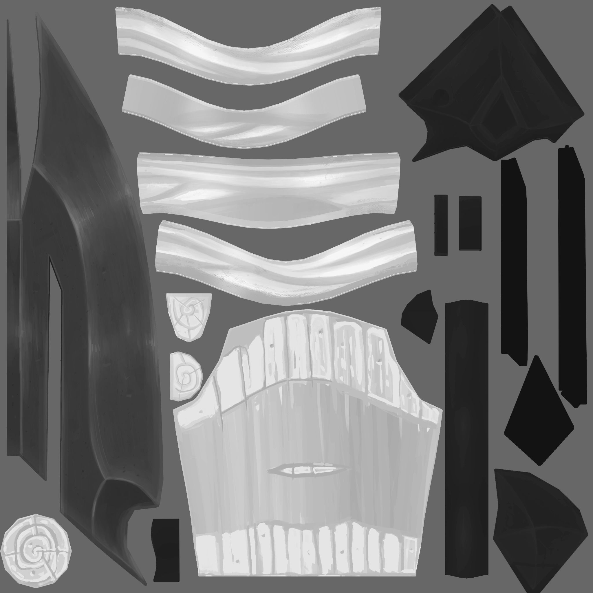 Weapon Knife Low-poly 3D model_3