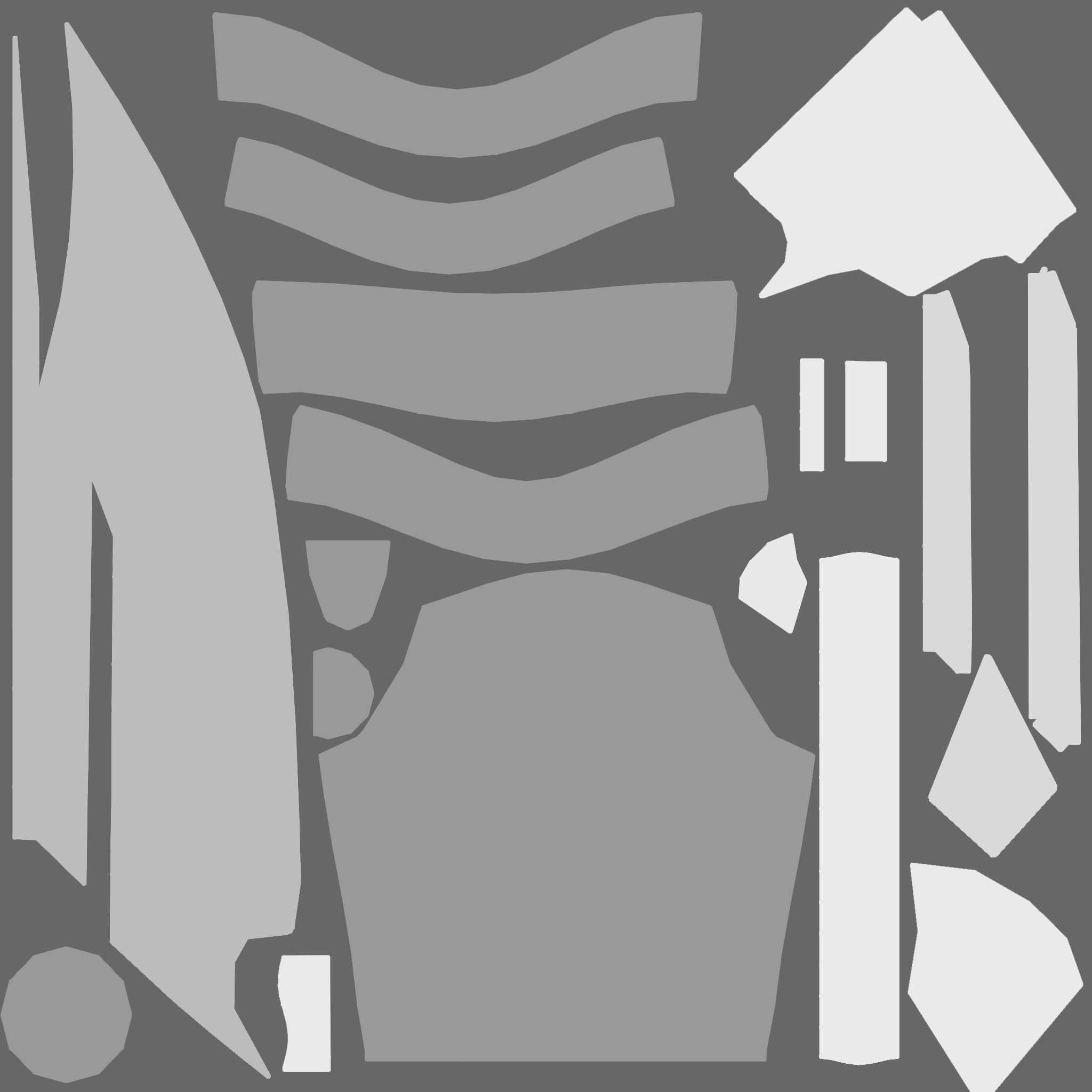 Weapon Knife Low-poly 3D model_2