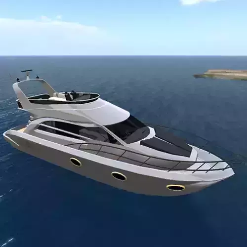 Luxury Yacht Sports  Low-poly 3D model