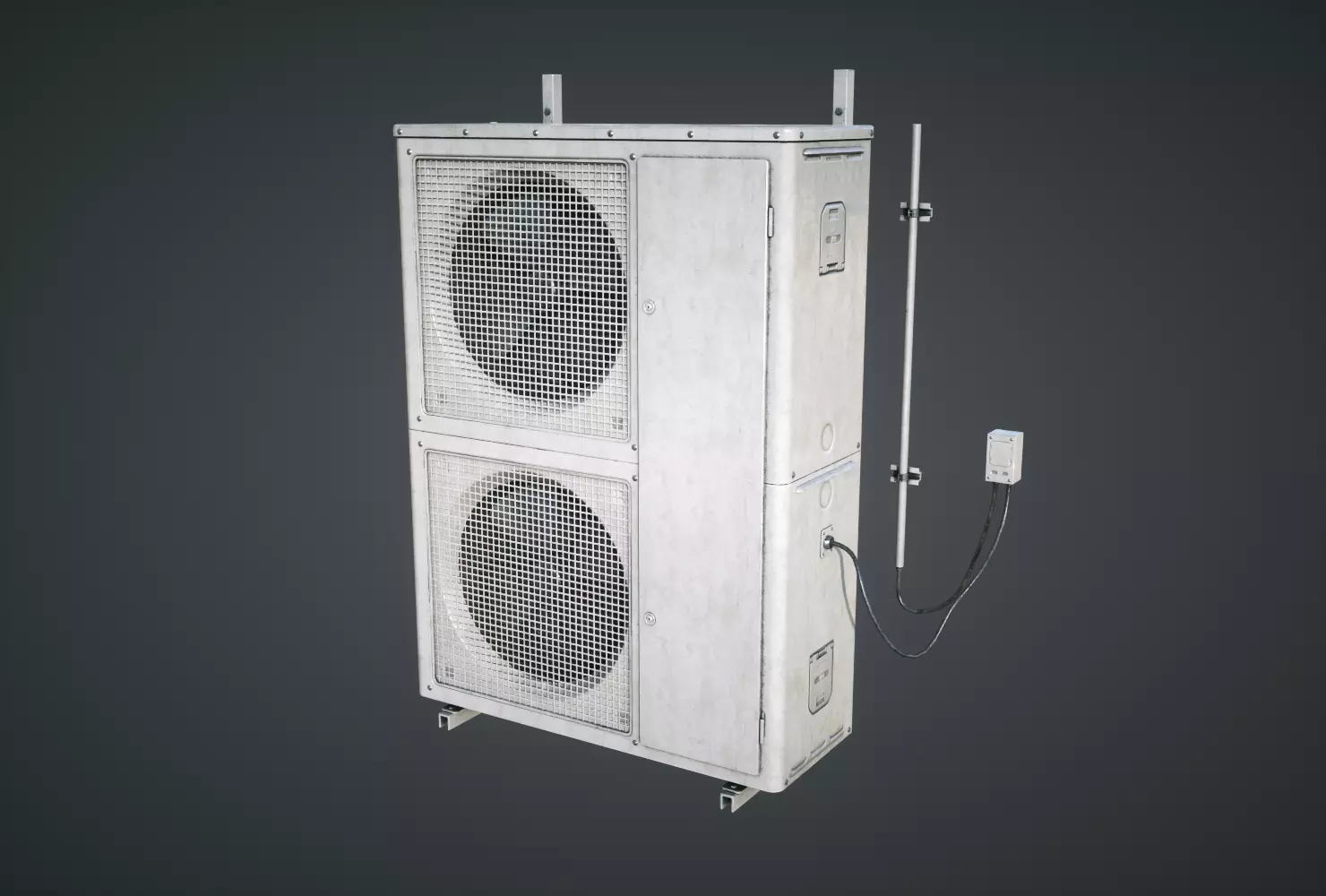 External air conditioner Double Low-poly 3D model