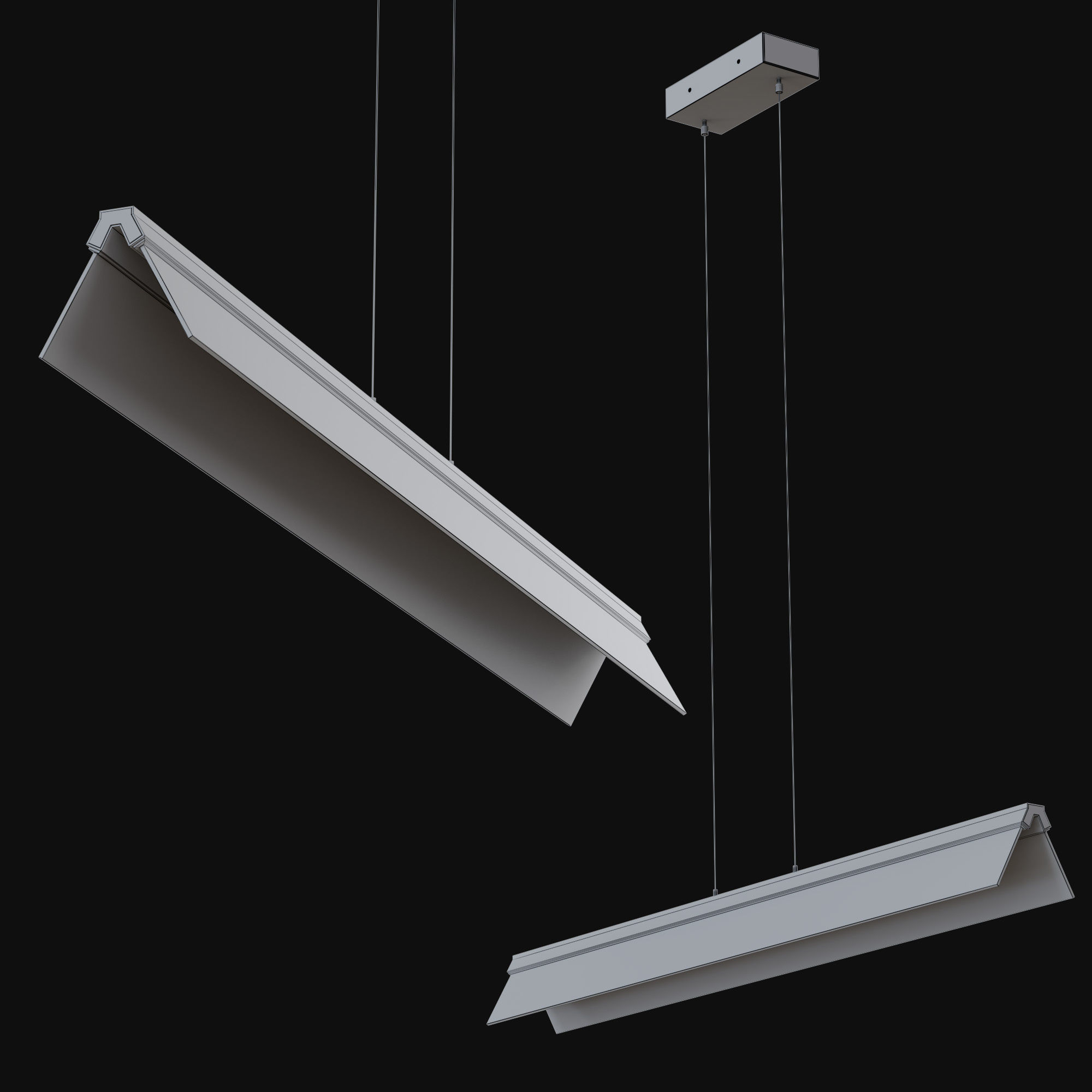 Tech Lighting Span Linear Suspension 3D model_1