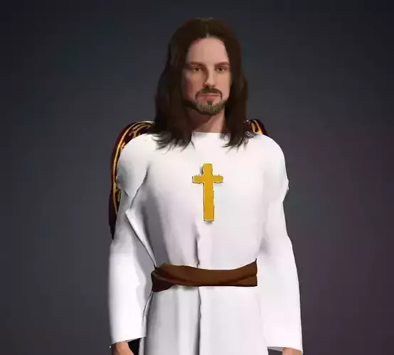 Jesus 3D model full rig