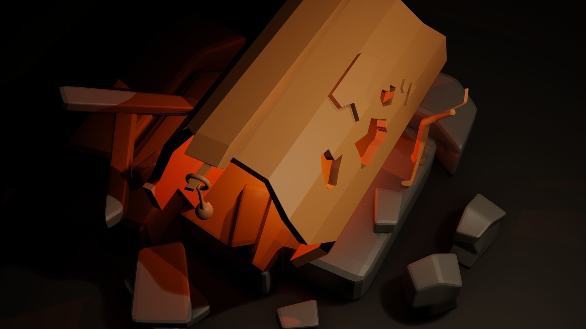 Decorative Log Free low-poly 3D model_3