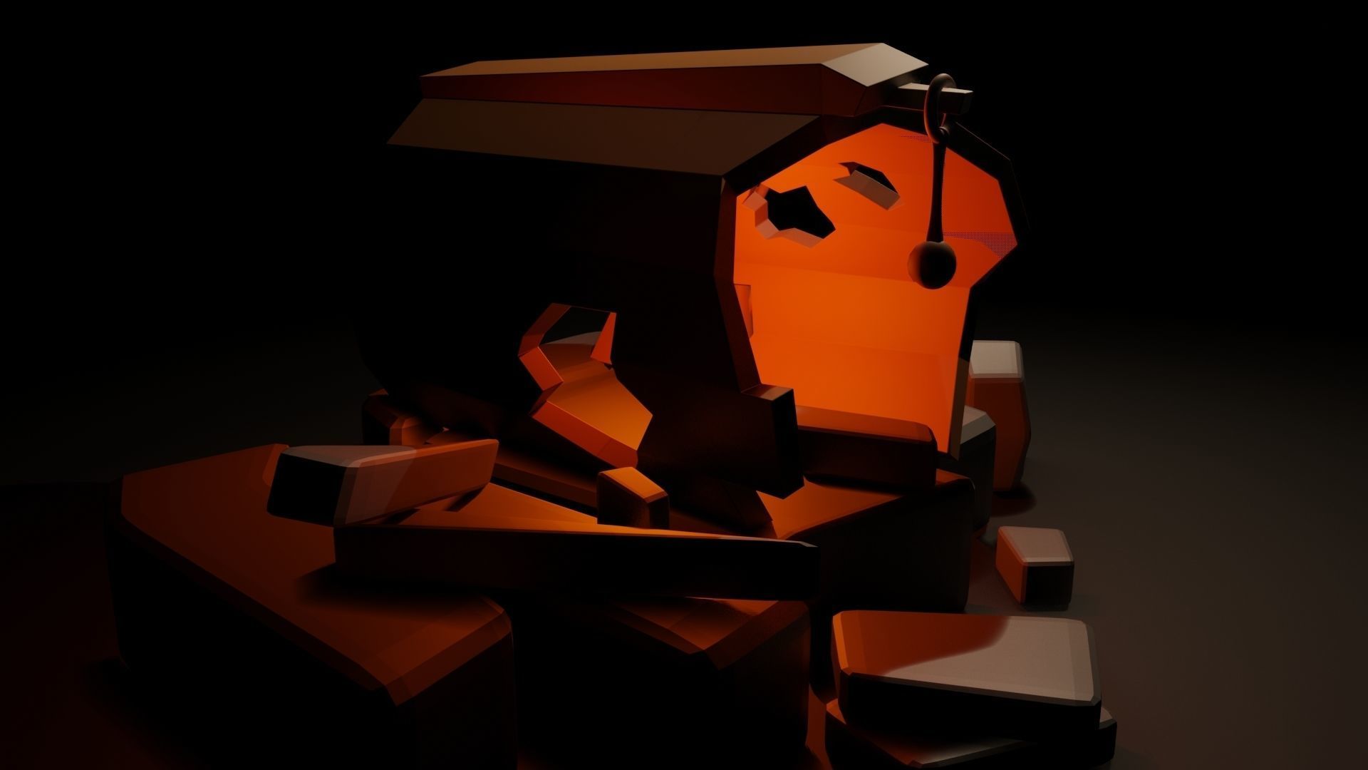 Decorative Log Free low-poly 3D model_5