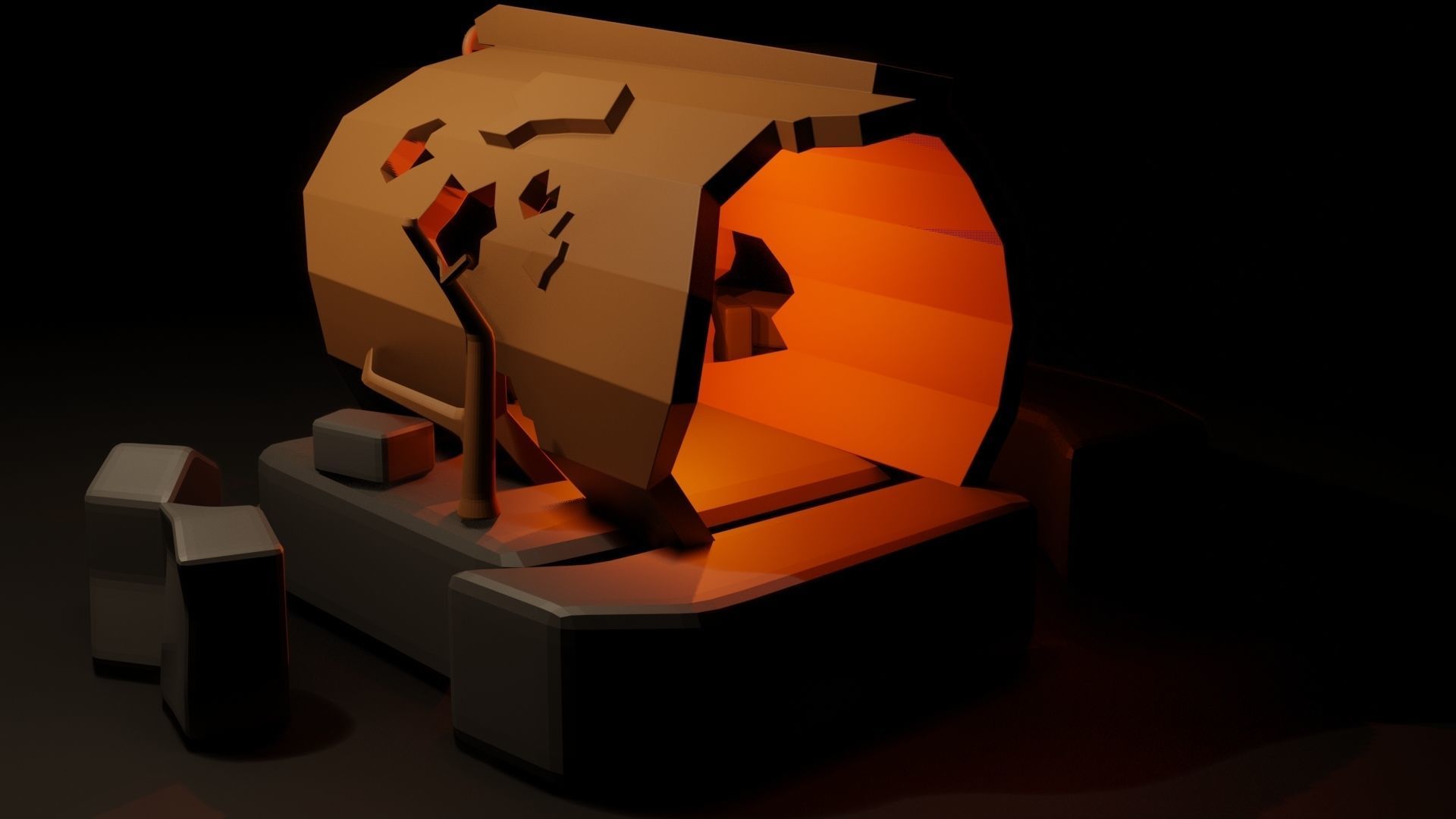 Decorative Log Free low-poly 3D model_2