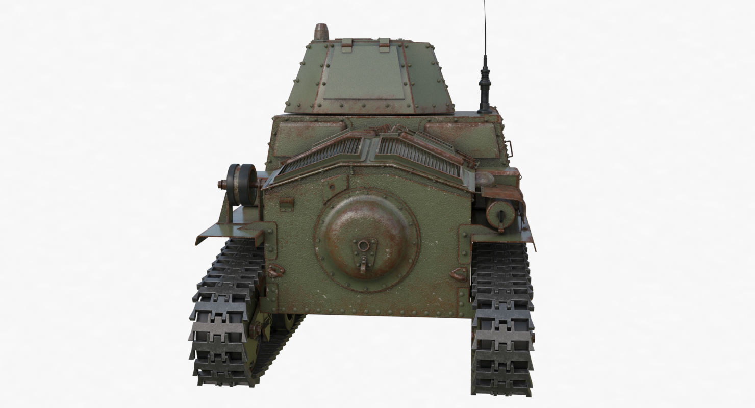 Tank L6 40 Green Ansaldo Fiat Italian Vray 3D model_51