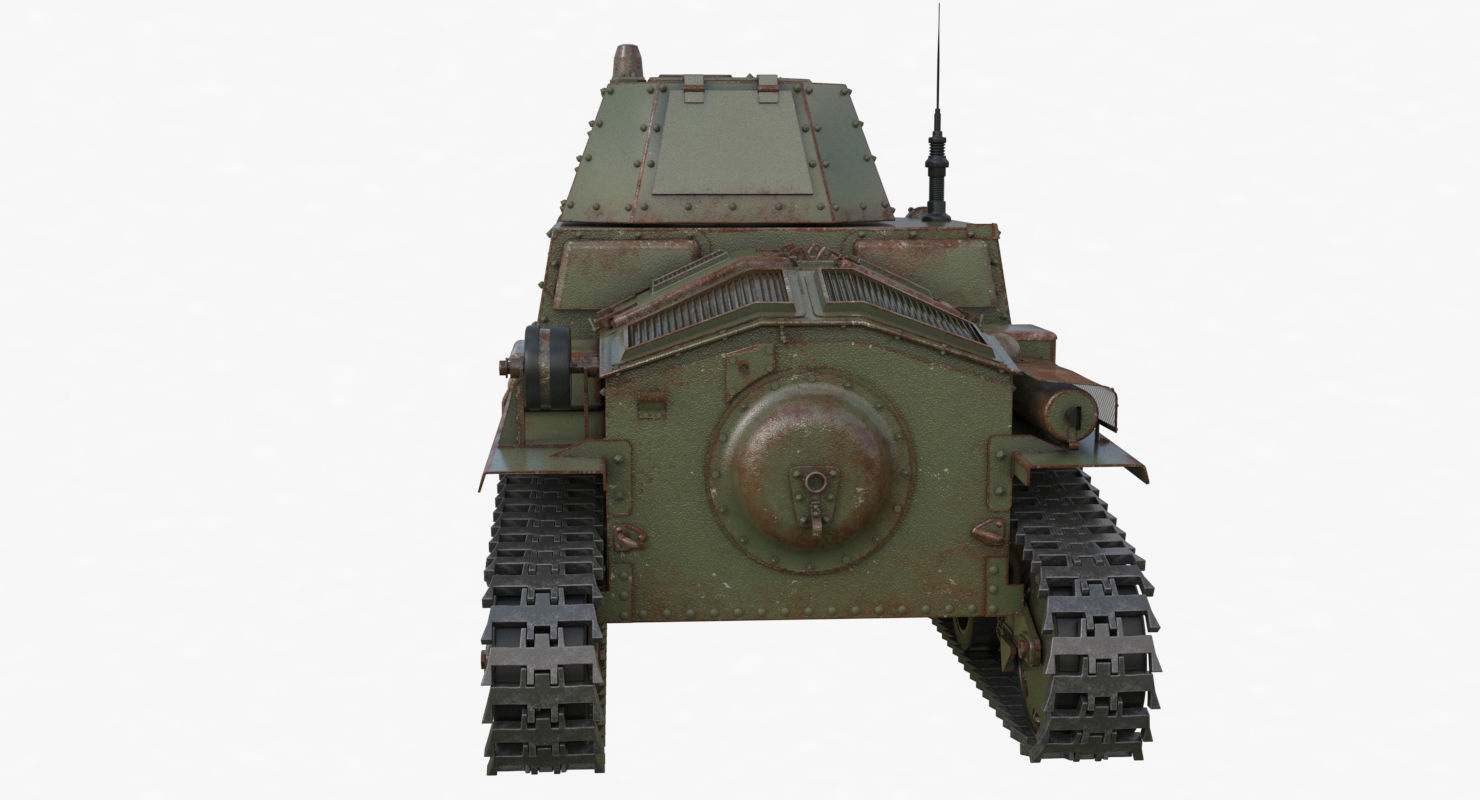 Tank L6 40 Green Ansaldo Fiat Italian Vray 3D model_52