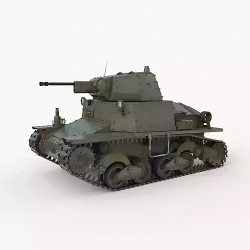 Tank L6 40 Green Ansaldo Fiat Italian Vray 3D model