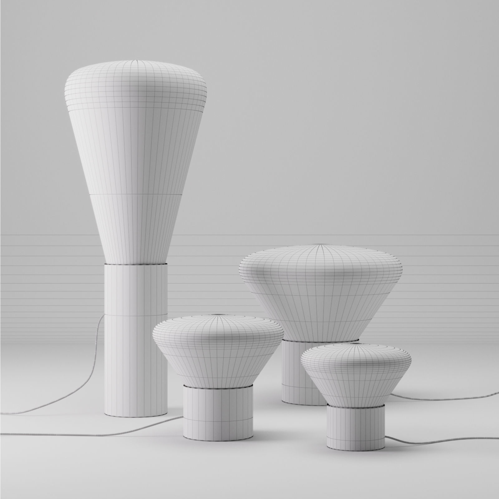 Muffins Black Oak Lamp by Brokis 3D model_2